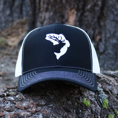 Black & White Embroidered Hat